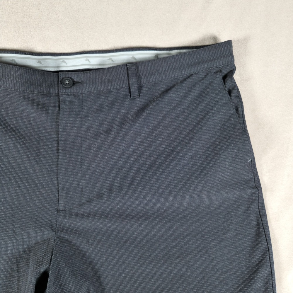Tommy Bahama Chip Shot Short Dark Grey Textured Performance Golf Shorts 48RG - Picture 2 of 10